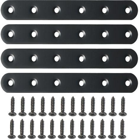 4 Équerres d'Angle Plates 15 CM, Équerre Plate avec Vis (1/5)