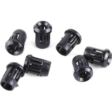 3-mm-LED-Diodenhalter, 50 Stück, schwarze Nylonklemme, praktische Lampenbefestigung