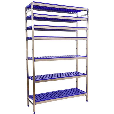 Simonrack Mensola moderna in acciaio inox A.INOX Blu 7 livelli (1/2)
