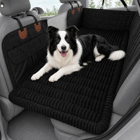 Couverture pour chien de voiture pour banquette arrière imperméable 137 × 62 cm – Protection de siège arrière antidérapante pour chiens – Couverture de protection de voiture anti-rayures avec (1/5)