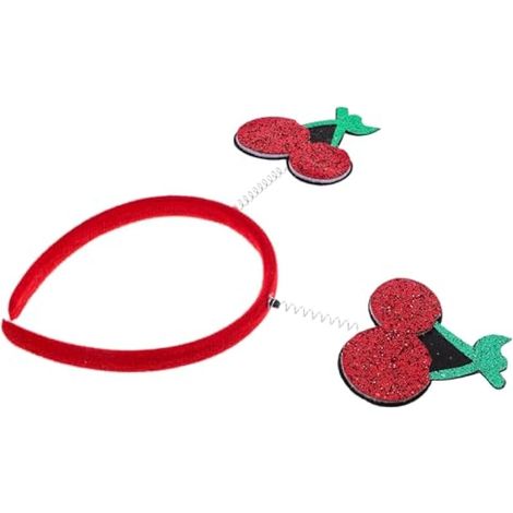 Bandeau à Cheveux Fruits en Tissu et Fer, Accessoire Pratique et Décoratif, Style Confortable pour Fête Jungle ou Jeu