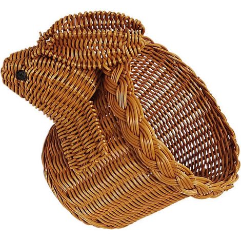 Joli panier en rotin en forme de lapin, compatible avec un organiseur de café tissé à la main pour la maison (1/5)