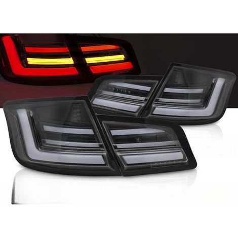 Paire feux arriere BMW serie 5 F10 Berline 10-13 FULL LED BAR DYN Noir-42644241 (1/4)