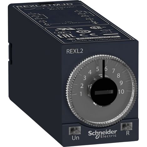 Rexl2tmp7 Schneider - Relais Temporisé Travail Embrochable - 0,1s à 100h - 230vca - 2of Inverseur - Zelio Time (1/3)