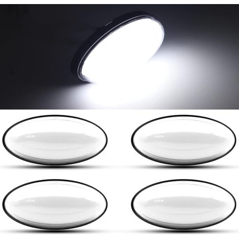 4PCS Feux Latéraux de LED pour Remorque, 12V 24V LED Arrière Avant Feu de Position pour Camion Caravane Camping Car Van Tracteu (Blanc) (1/5)