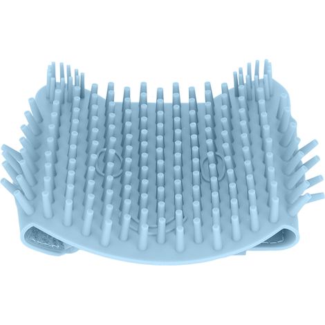 Coin détente pour chats, tapis de massage en silicone souple avec herbe à chat pour chats, chatons, chiens et chiots, bleu, taille L (1/5)