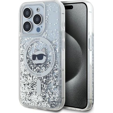 Karl Lagerfeld Liquid Glitter MagSafe Clear iPhone 14 Pro Max Hülle (1/5)