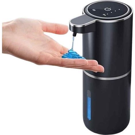 Distributeur de savon automatique - Compatible gel - Rechargeable avec capteur - Pour l'hygiène de la maison - Convient pour la salle de bain ou la cuisine - Blanc - 380 ml - 1 pièce (1/5)