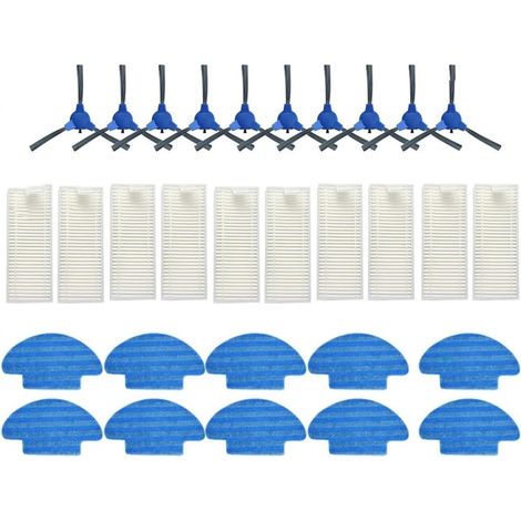 Compatible avec Les aspirateurs Robots Conga 950 Spin Side Bursh Mop Chiffons Chiffon de Rechange Pièce de Rechange Accessoire(Set N) (1/5)