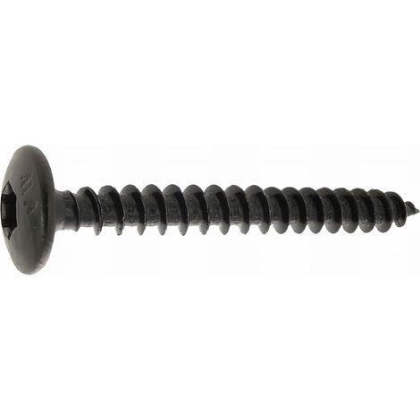 6 vis penture torx acier zuingué noir - diamètre 6 mm mm