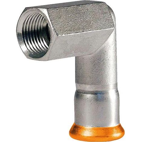 Raccord à sertir en inox 304 Contour M Coude de transition 90° 35mm x DN25 (1) FF