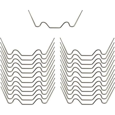 Clips de vitrage pour serre Modèle W - Acier inoxydable 304 - 100 pièces - Antirouille (1/4)