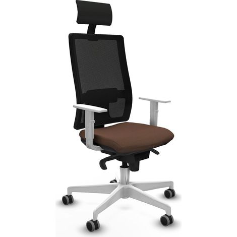 Sedia Ufficio con Poggiatesta Piqueras y Crespo 4B026G1 Marrone scuro (1/5)