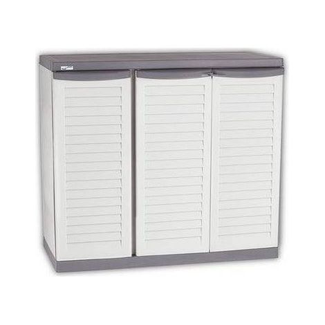 MOBILETTO IN POLIPROPILENE 3 ANTE GRIGIO H. 91 Misura: L cm. 99 x P cm. 45
