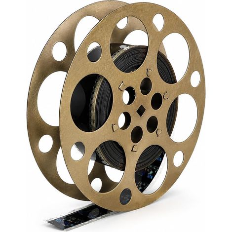 Bobine de Film Décorative Dorée 18 cm, Déco de Table Cinéma (1/5)