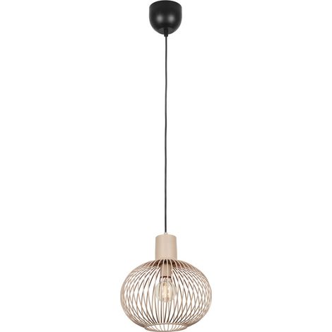 Lampada a sospensione sfera filo Ø33 sabbia E27 Trio Gila (1/5)