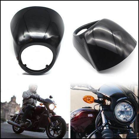 Compatible with the fairing and "pig head" headlight cover of the Harley-Davidson 750, XG750 and Street 750, without bracket.