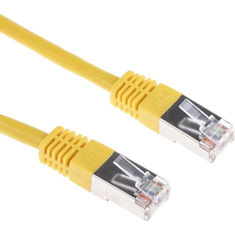 Rs Pro – Câble Ethernet Cat 6 S/FTP 500mm – Connecteurs RJ45 mâle – Gaine PVC jaune pour identification facile – Connexion rapide et fiable