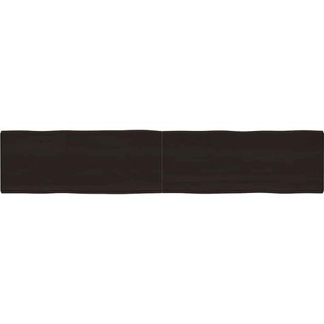 Tischplatte 200x40x(2-6) cm Massivholz Behandelt Baumkante