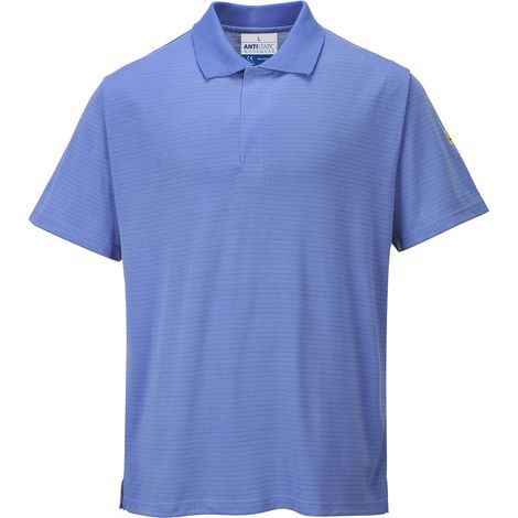 Polo antistatique ESD couleur : Bleu Hamilton taille XS - PORTWEST