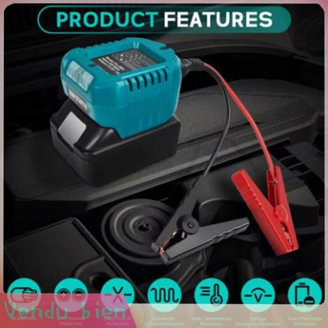Démarreur de batterie de voiture, câbles de démarrage automatique de démarreur de batterie portable pour fournitures automobiles (1/4)
