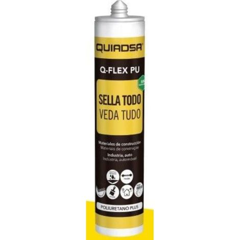 FPLUS sellador poliuretano q-flex pu blanco 290ml , Polivalencia de Aplicación: La fórmula avanzada de polímero MST permite una adhesión fuerte en una gran variedad de materiales,