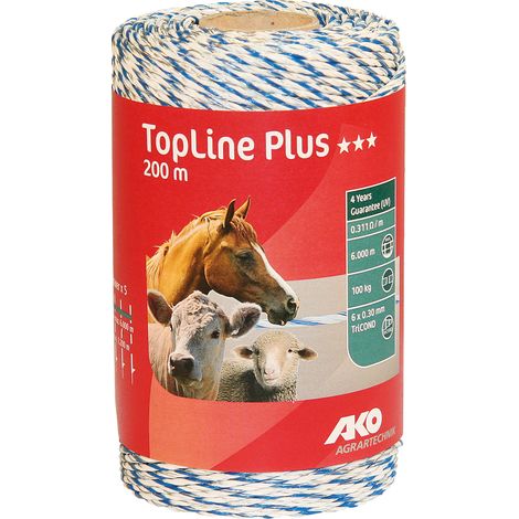 1RT FILO TONDO PER RECINTO mt 200 - bianco/blu