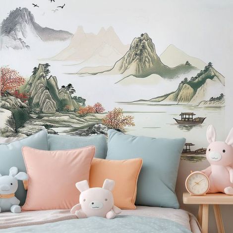 Sticker Mural - Paysage - PVC Auto-Adhésif Non Toxique - Pour Chambre À Coucher Salon Salle De Jeux - 1 Pièce (1/5)
