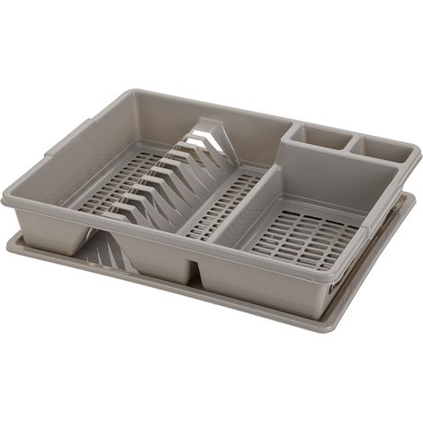 SECADOR DE PLATOS CLÁSICO DE PLÁSTICO GRIS CLARO - BEN