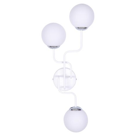 Applique 3 bras boules blanches E14 Kaja BARI K-4058