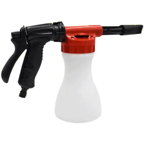 Mousse Gun, Pistolet de pulvérisation réglable de connecté au tuyau d'arrosage universel, Pistolet de pulvérisation pour voiture, nettoyage de maison, arrosage de jardin (1/4)