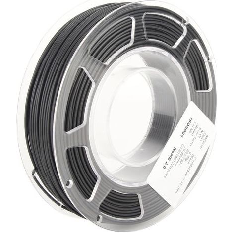 Filamento para impresora 3D, filamento PLA negro conductor de 1,75 mm, 20-50 mm/s (1/5)