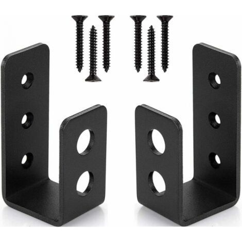 Set aus 2 robusten Türhalterungen aus Stahl, stabile Metallstütze, Türriegel (1/4)