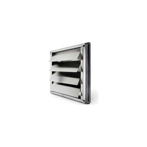 Grille Ventilation 150 mm Grille Inox Anti-retour à Lamelles Mobiles Fermeture Automatique Grille de Hotte Résistant / Aeration Inox (1/4)