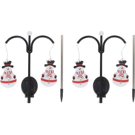 Guirlande lumineuse bonhomme de neige pour sapin de Noël, solaire, LED, décoration de Noël, lumière de jardin