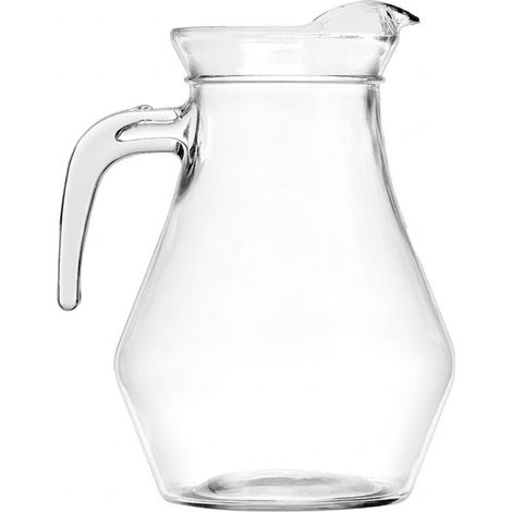 Brocca in Vetro Trasparente da 1,8 Litri Caraffa per Acqua Vino bibite con Manico Ergonomico Bottiglia a boccale grande e capiente Design Classico Ideale per Casa e Ristorazione buffet (1/5)