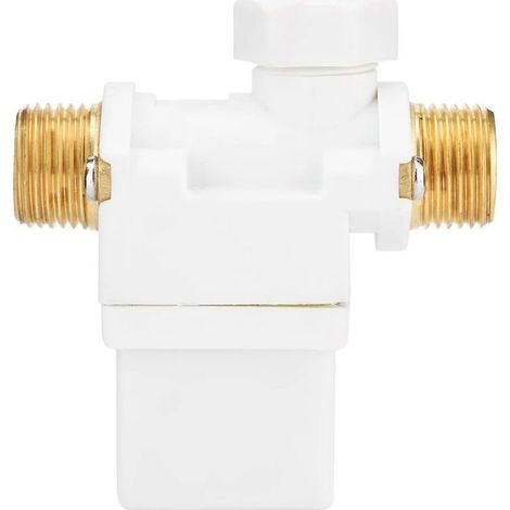 DC 12V Valve Electromagnétique Electrique, Interrupteur à Electrovanne Normalement Fermée pour le Chauffe-eau Solaire，G1/2 (1/5)