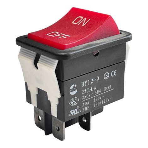 KEDU HY12-9 Wippschalter 4Pin 250V 22A (1/5)