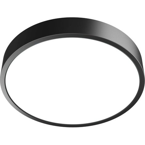 Plafoniera LED rotonda Botta Italux nera 40cm 32W IP44 (1/3)