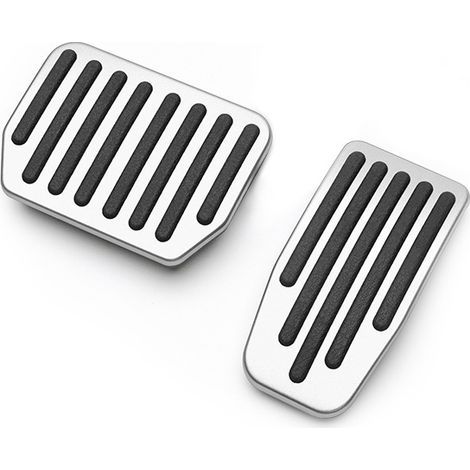 2 almohadillas para pedal de embrague, pedales de coche, pedales universales antideslizantes para coche, pedal de freno universal para coches automáticos de gasolina (plateado) (1/5)