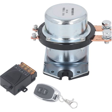 Relais 24V Haute Puissance 300A pour Excavatrice, Interrupteur de Batterie avec Télécommande, Commande à Distance (1/5)