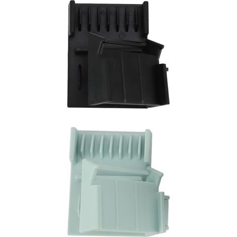 Lot de 2 sabots de tondeuse pour pointes fourchues, résistants à la chaleur, dents arrondies, coupe précise, noirs et verts. (1/5)