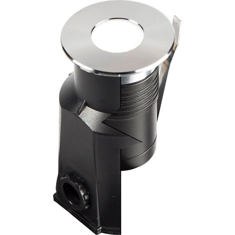 Encastré de sol extérieur ZEPH 1 230V rond inox bleu 2W - EUROPOLE - 55024