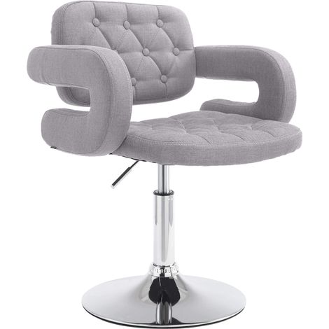 Sedia lounge Dublin in tessuto grigio (1/5)