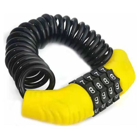 Cadenas Velo Antivol Casque Moto Jet Cable Code Ski Combinaison Scooter Anti Vol Selle Acier Roulant Ø4, 150cm Léger Verrou Mini Extensible Porte Skate