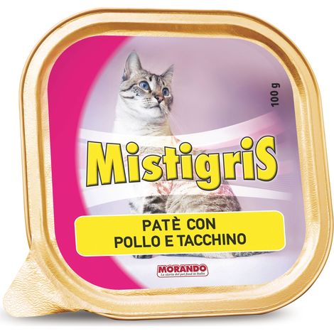 Patè per Gatti ''Misura Tigris'' Gusto Pollo e Tacchino Gr. 100 32 Pezzi