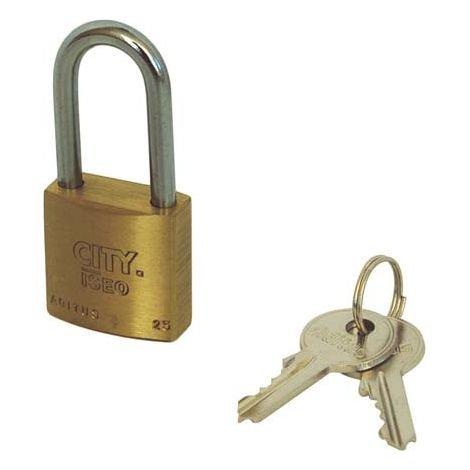 LUCCHETTO ARCO LUNGO ADITUS ISEO - OTTONE ARCO CROMATO CHIAVI 2 MM 40X47- 10 pezzi