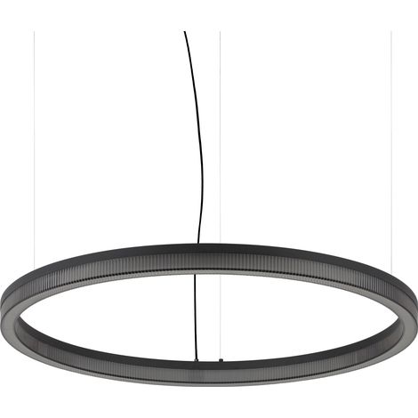 Ideal Lux sospensione moderna Crown 1 luce LED integrato nero metallo (1/3)