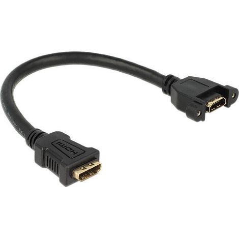 Delock cable hdmi a hembra  hdmi a hembra para instalaciÓn 25 cm (1/3)