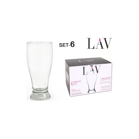 56,5 cls vaso birra cerveza pilsen brotto lav - caja 6 unidades